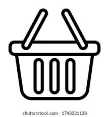 Icono de cesta vacía