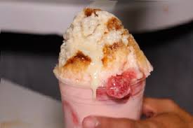 Imagen panorámica de machacados y frutas